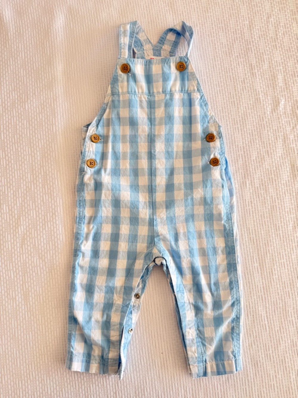 JOE FRESH Checkered Overalls | 12-18M